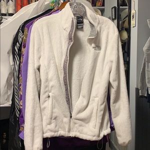 North Face Small full zip fuzzy jacket!